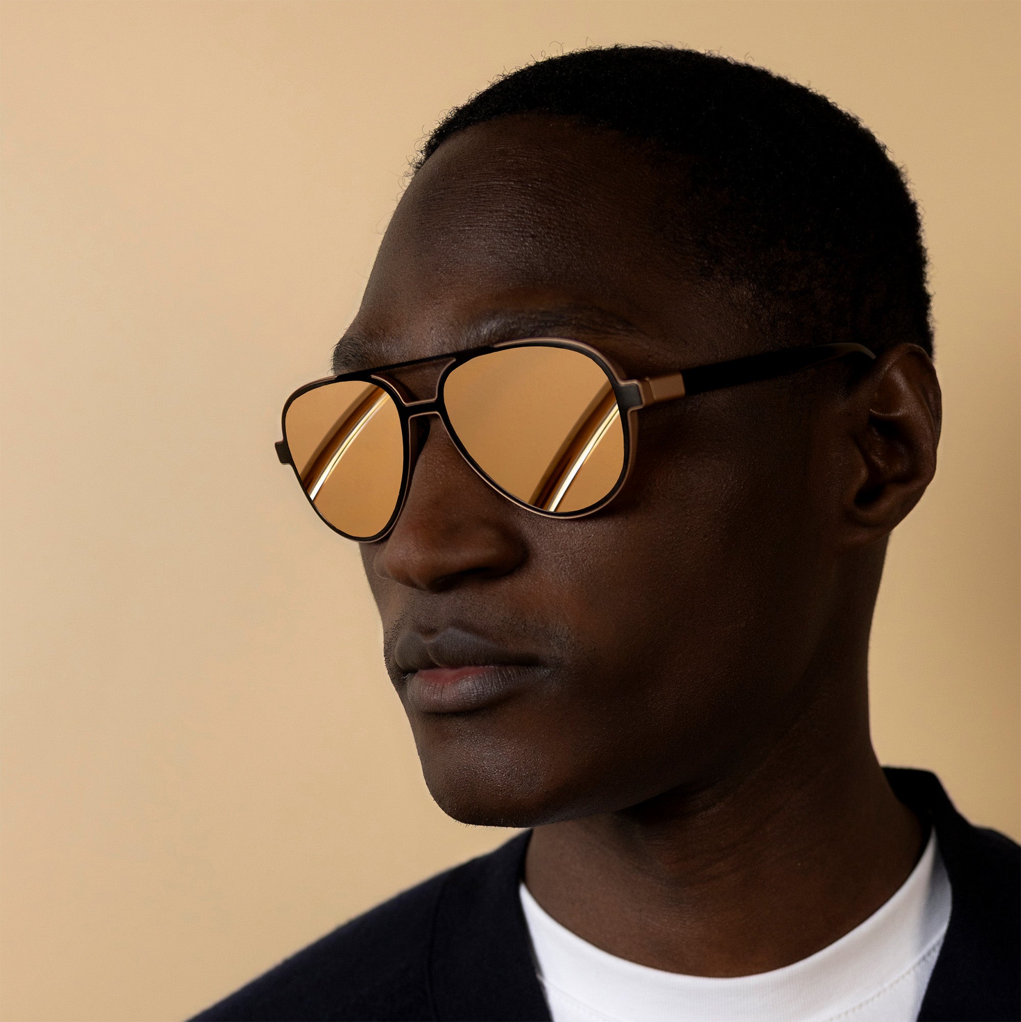 AGENOR BLACK & ROSE GOLD - 18 CARAT ROSE GOLD LENSES