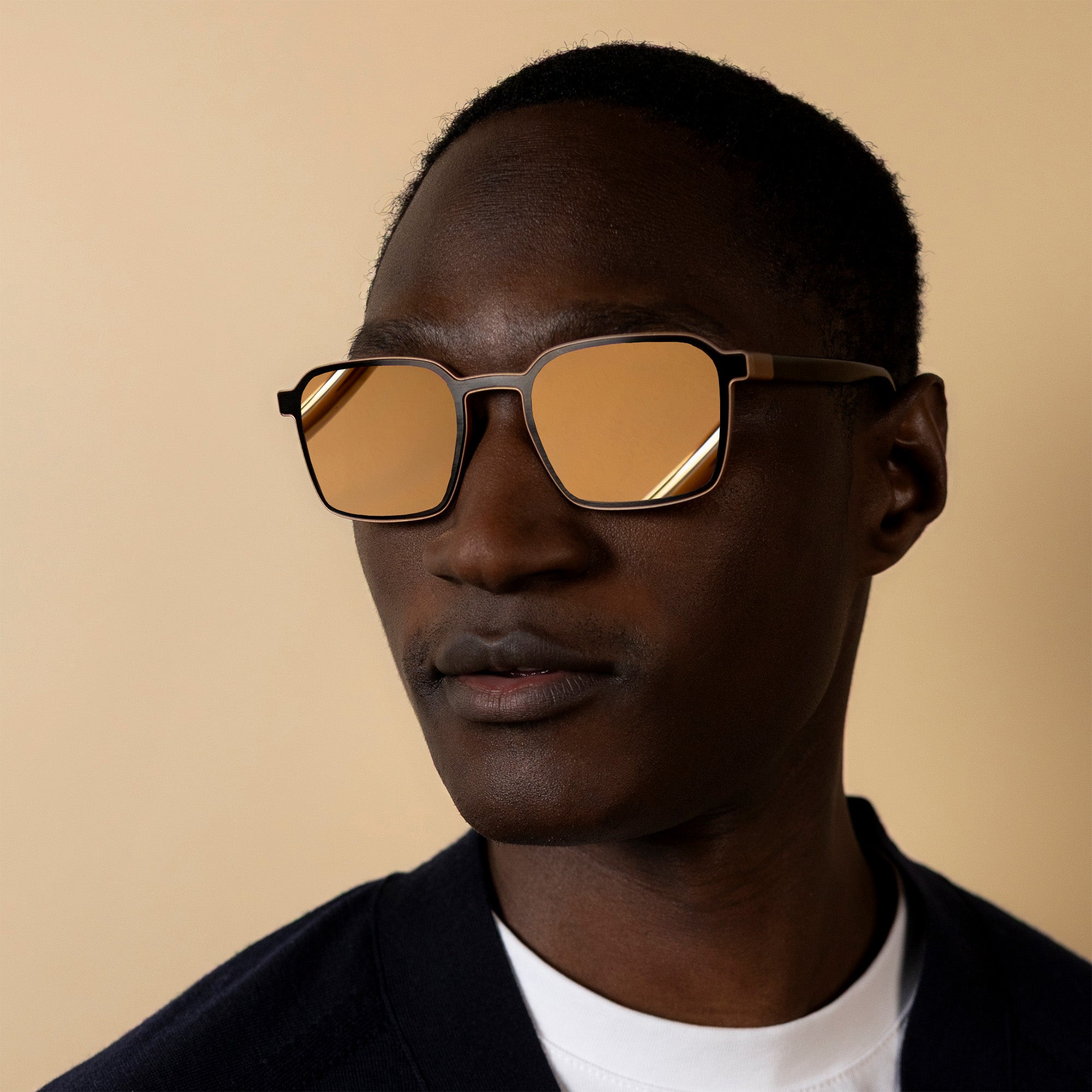 VINCINE BLACK & ROSE GOLD - 18 CARAT ROSE GOLD LENSES