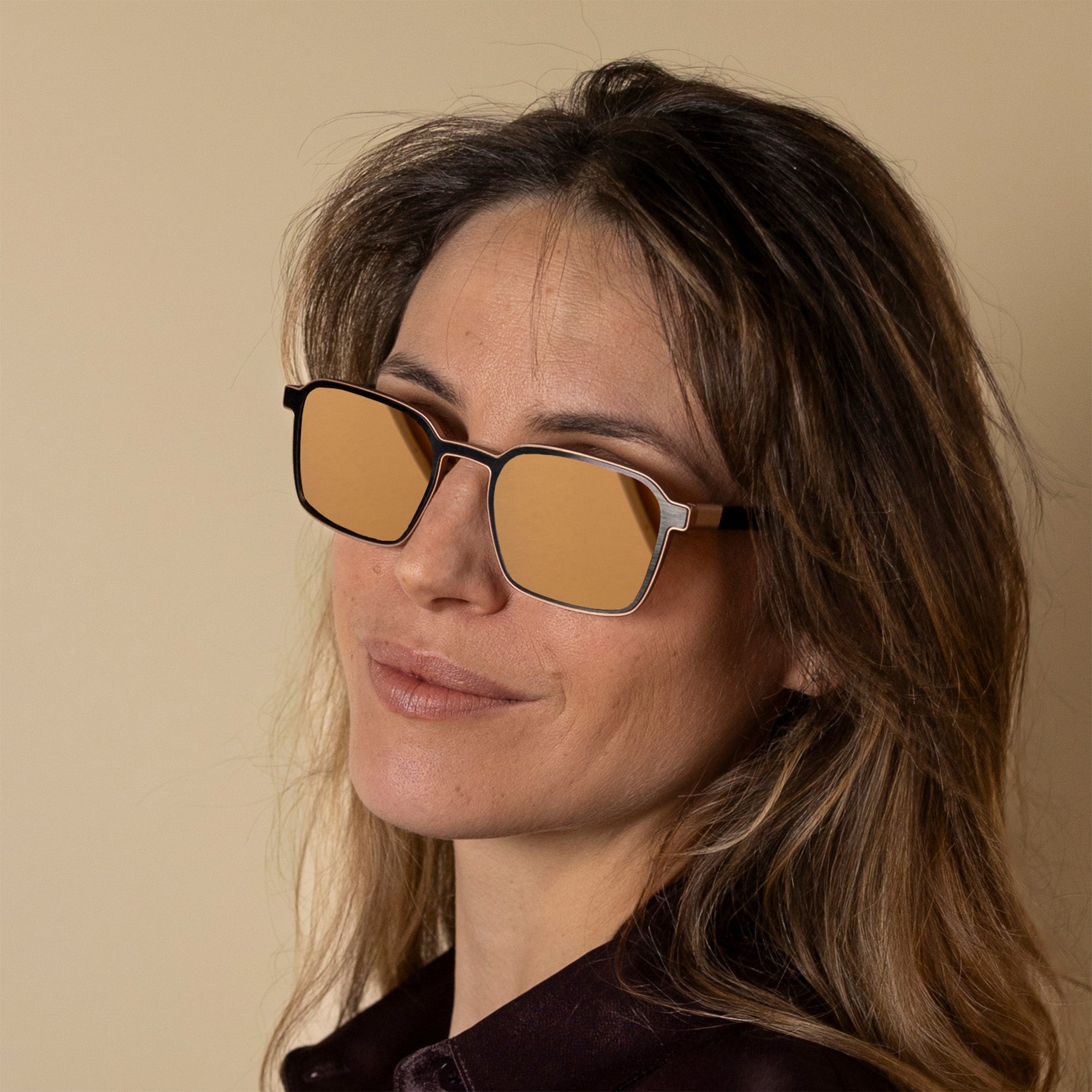 VINCINE BLACK & ROSE GOLD - 18 CARAT ROSE GOLD LENSES