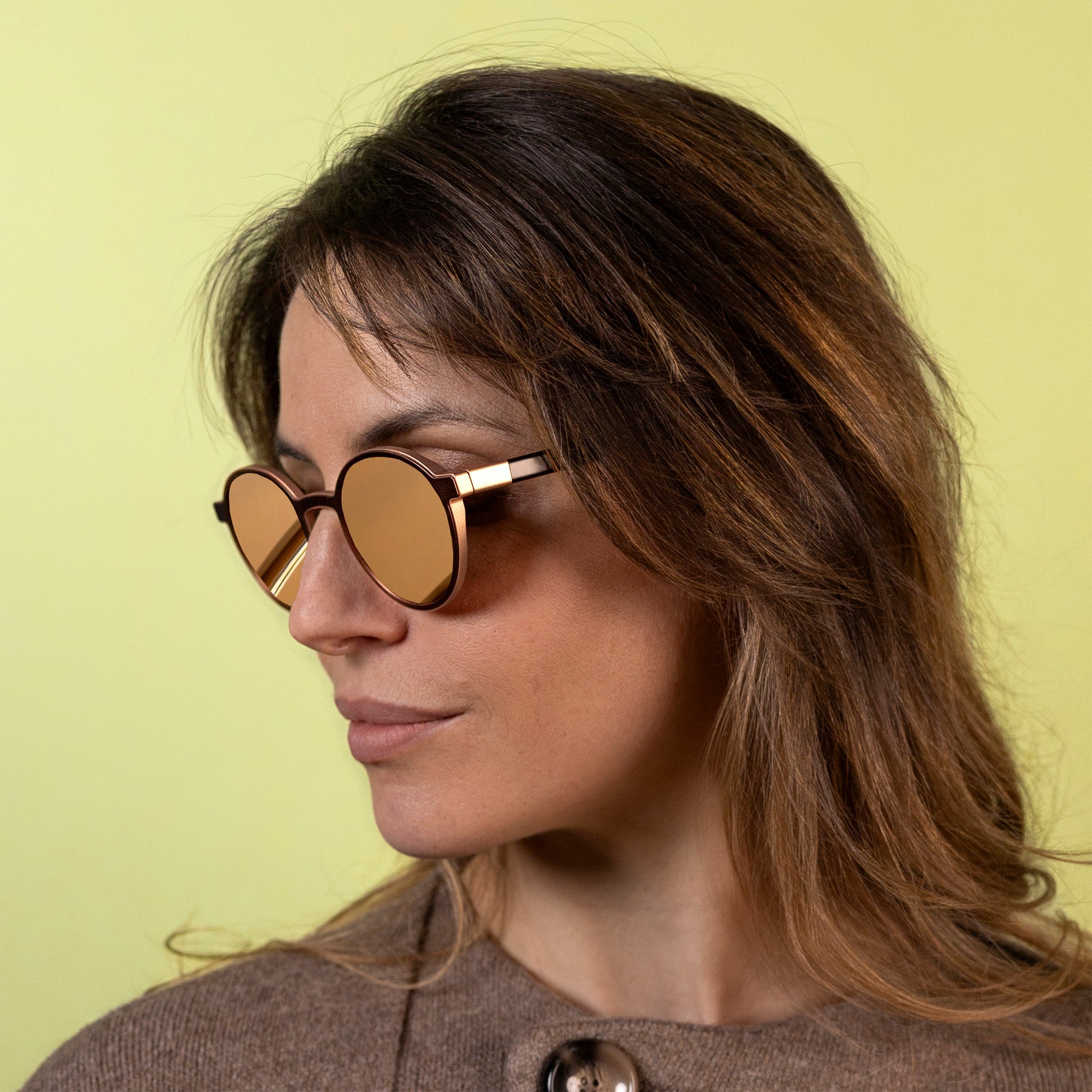 SESAME BROWN & ROSE GOLD - 18 CARAT ROSE GOLD LENSES