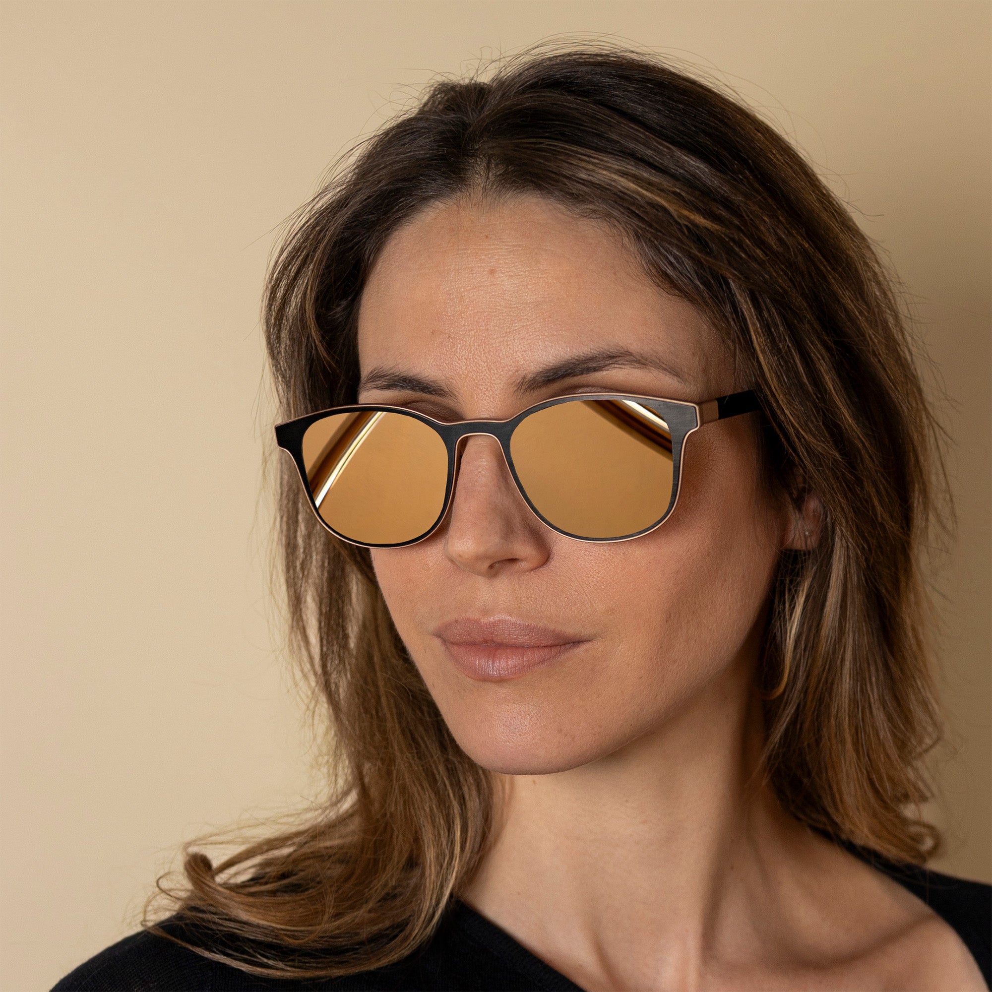 NAIROBI BLACK & ROSE GOLD - 18 CARAT ROSE GOLD LENSES