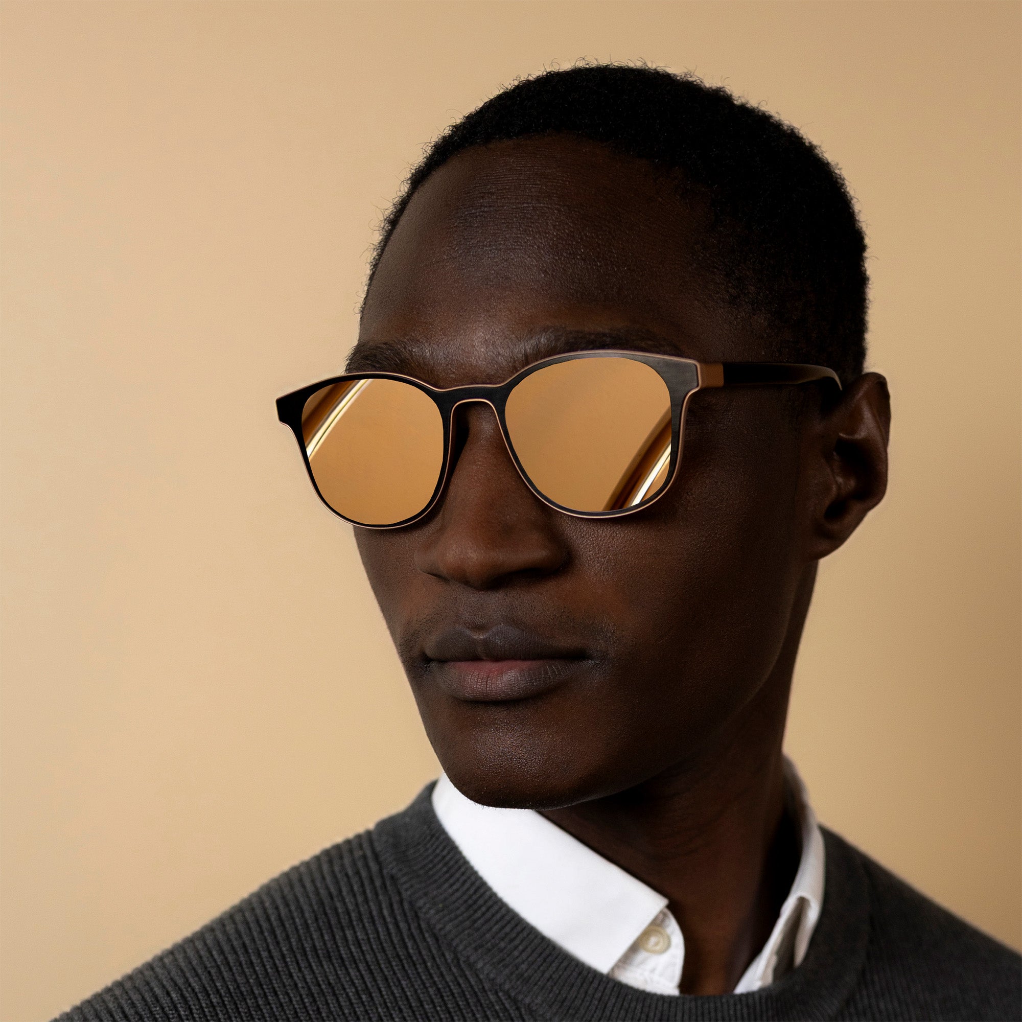 NAIROBI BLACK & ROSE GOLD - 18 CARAT ROSE GOLD LENSES